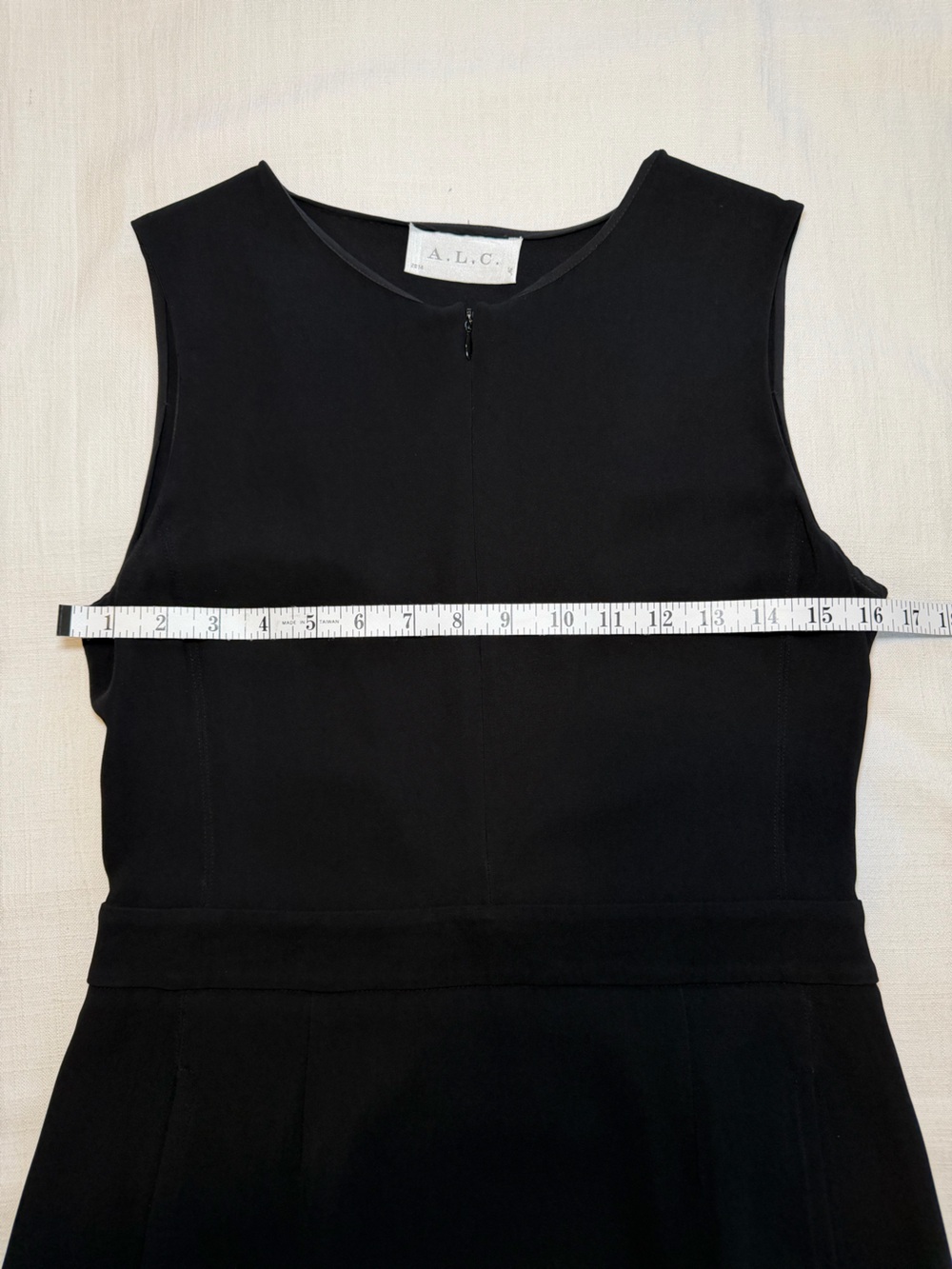 ALC Black Silk Zip Front Dress - Picture 14 of 15